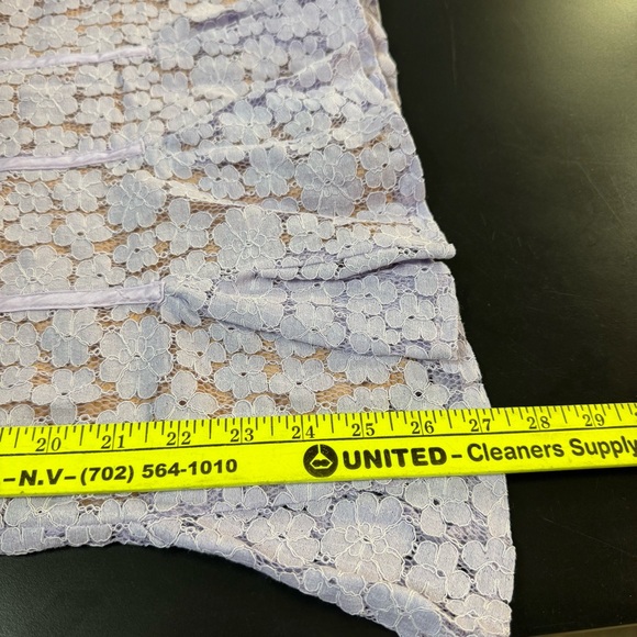 New Nasty Gal Lace Mini Dress Lavender Nude Lining Size 12 New With Tags Pirple - Picture 3 of 15